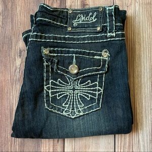 LA Idol Embroidered Denim Jeans Size 11